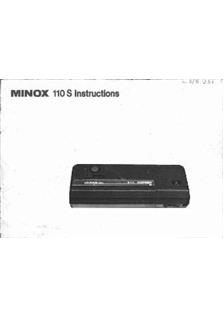 Minox 110 S manual. Camera Instructions.